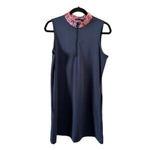 Tommy Bahama Golf Navy Blue & Pink Dress, Sz Medium
